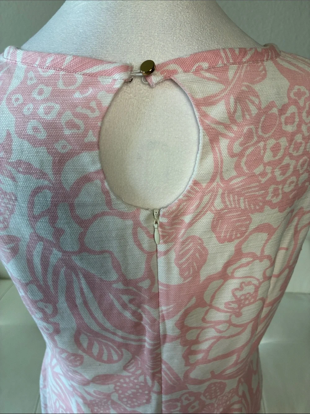 Talbots Pink and White Floral Sleeveless Midi Dress - Picture 7 of 10